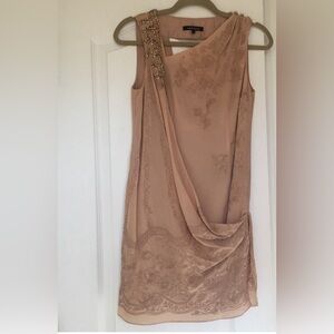 Nanette Lepore silk beaded dress - blush, size 2